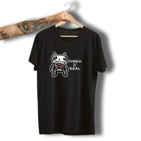 Creepin It Real Skeleton Halloween T Shirt 1 t shirt 1