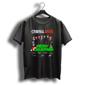 Criminal Minds Merry Christmas Santa Hats Signatures T Shirt