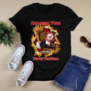 Crimson Tide Alabama Crimson Tide Hd Cycles Eagle Flame T Shirt
