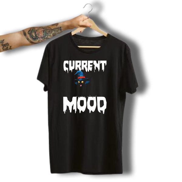 Current Mood Witch Cat Halloween Horror T Shirt t shirt 1