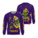 Personalized Lsu Tigers Ugly Sweater Grinch Funny Christmas Football Ugly Sweater