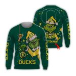 Personalized Oregon Ducks Grinch Funny Christmas Football Ugly Sweater