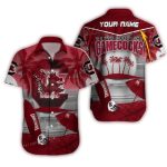 Personalized South Carolina Gamecocks Beach Tropical Hawaiian Shirt