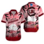 Personalized South Carolina Gamecocks Beach Sunset Tropical Hawaiian Shirt