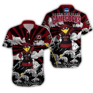 Personalized South Carolina Gamecocks Mascot In My Heart Hawaiian Shirt