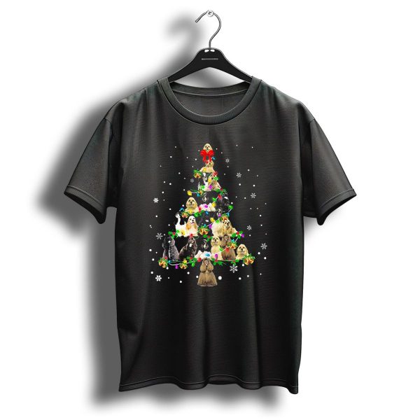 Cute American Cocker Spaniel Dog Christmas Tree Holiday T Shirt 1 t shirt 1