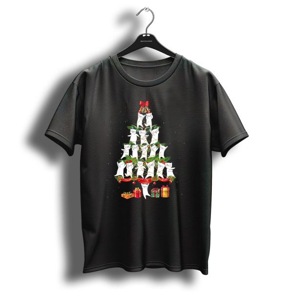 Cute Cat Christmas Light Tree Kitten Xmas T Shirt 1 t shirt 1