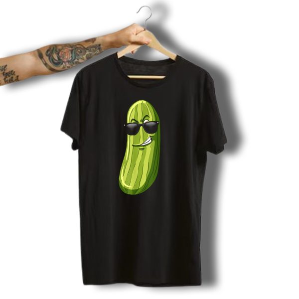 Cute Cucumber Funny Halloween Pickle Wearing Sunglasses T Shirt t shirt 1