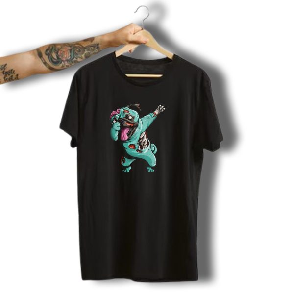 Cute Dabbing Zombie Pug Funny Halloween Pugs Dab T Shirt t shirt 1