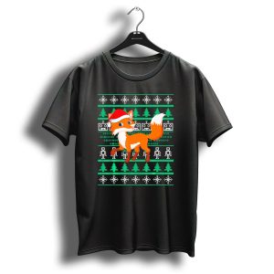 Cute Fox Christmas Costume Funny Xmas Ugly T-Shirt