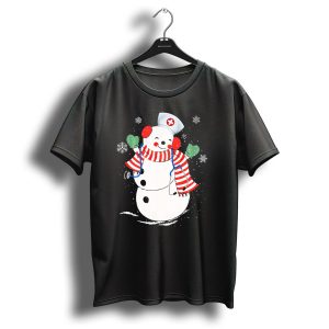 Cute Funny Christmas Snowman Nurse Winter Holiday T-Shirt