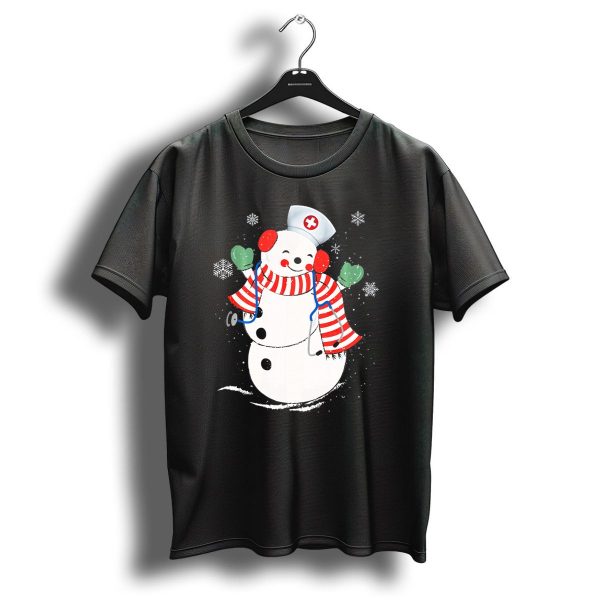 Cute Funny Christmas Snowman Nurse Winter Holiday T Shirt 1 t shirt 1