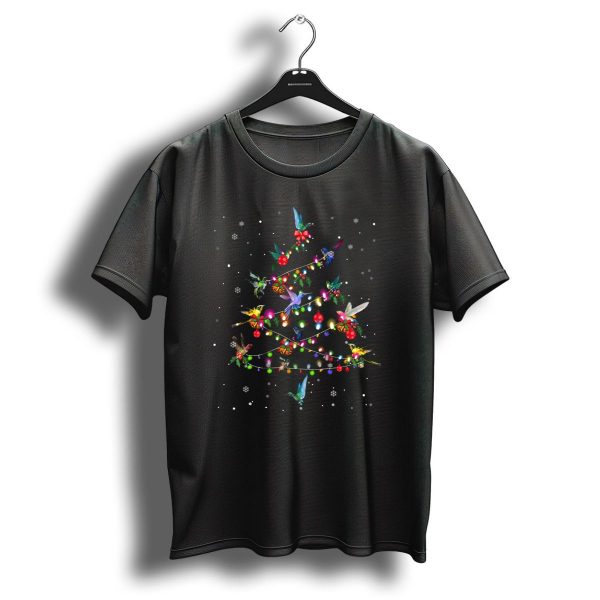 Cute Hummingbirds Christmas Lights Tree Decor T Shirt 1 t shirt 1
