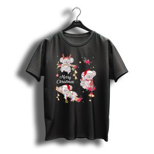 Cute Koala Merry Christmas Santa Hat Xmas T-Shirt