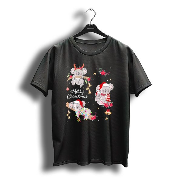 Cute Koala Merry Christmas Santa Hat Xmas T Shirt t shirt 1
