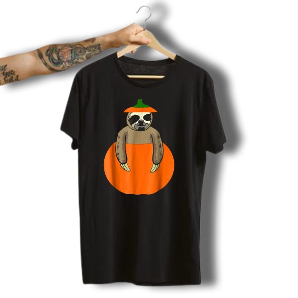 Cute Sloth Pumpkin Halloween Costume For Teacher Mom And Dad T Shirt t shirt 1