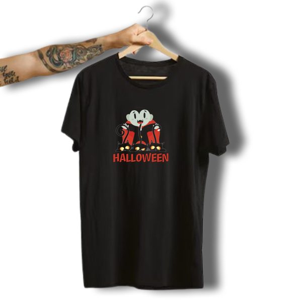 Cute Vampire Halloween With Black Cats T Shirt t shirt 1