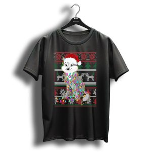 Cute Wolf Lover Christmas Sweater Lights Holiday T-Shirt