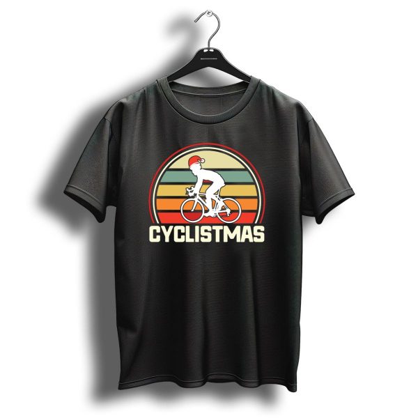 Cyclistmas Retro Vintage Christmas Bicycle T Shirt 1 t shirt 1