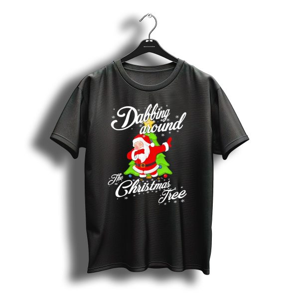 Dabbing Around The Christmas Tree Santa Claus T Shirt t shirt 1