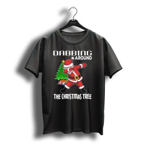Dabbing Around The Christmas Tree Santa Claus With Presents T-Shirt