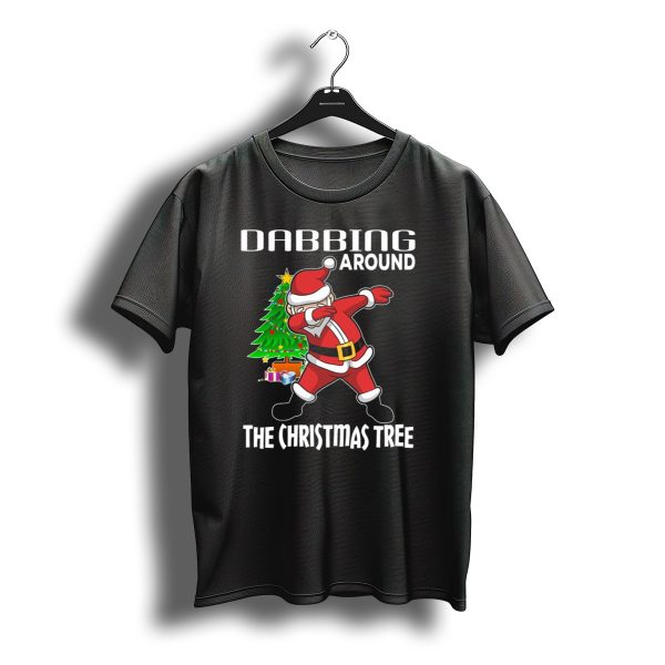 Dabbing Around The Christmas Tree Santa Claus With Presents T Shirt t shirt 1