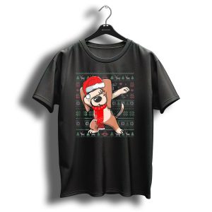 Dabbing Beagle Christmas Party Costume Holiday T-Shirt
