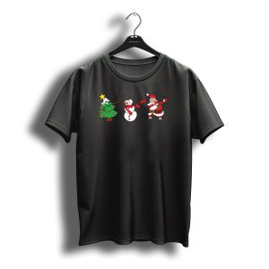 Dabbing Dab Christmas Tree Snowman Santa Claus Fun Festive Characters T-Shirt