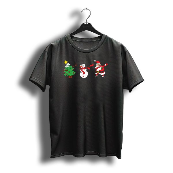 Dabbing Dab Christmas Tree Snowman Santa Claus Fun Festive Characters T Shirt t shirt 1
