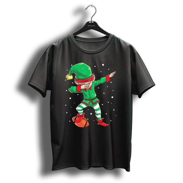 Dabbing Elf Christmas Football Holiday Fun T Shirt 1 t shirt 1
