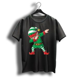 Dabbing Elf Christmas Kids Dab Pose Festive Holiday T-Shirt