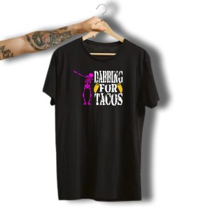 Dabbing For Tacos Pink Skeleton Halloween T-Shirt