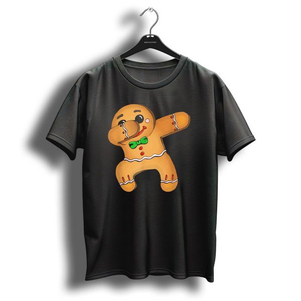 Dabbing Gingerbread Man Christmas Cookie With Bow Tie T Shirt 1 t shirt 1