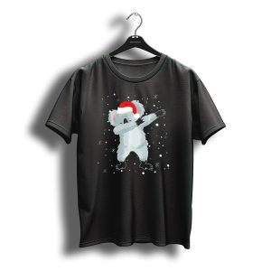 Dabbing Koala Santa Christmas Snowflakes T-Shirt
