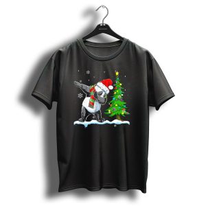 Dabbing Panda Santa Hat Snowflakes Christmas Tree T Shirt