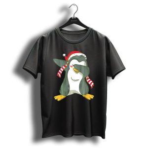 Dabbing Penguin Dab Dance Santa Hat Christmas T Shirt