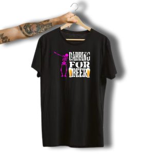 Dabbing Pink Skeleton Dabbing For Beer Halloween T-Shirt