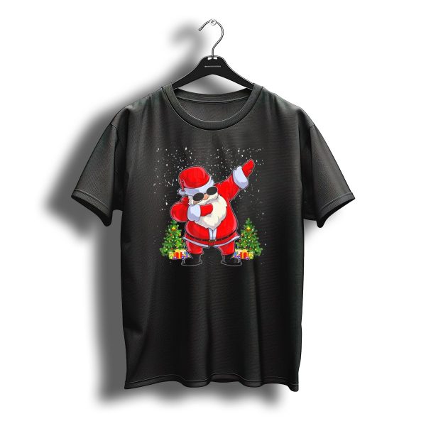 Dabbing Santa Christmas Holiday With Presents And Trees T Shirt t shirt 1