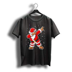 Dabbing Santa Claus Snowing Iconic Christmas Pose T-Shirt