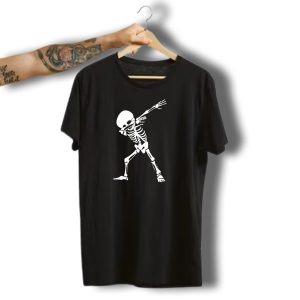 Dabbing Skeleton Funny Halloween Dab Skull Skeleto T-Shirt