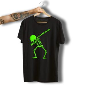 Dabbing Skeleton Halloween Glow Dab Skeleton T-Shirt