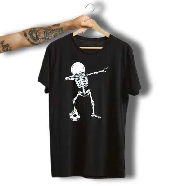 Dabbing Skeleton Halloween Soccer Skull T Shirt 1 t shirt 1