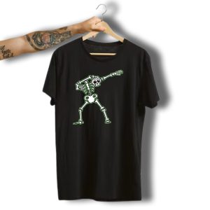 Dabbing Skeleton Kids Funny Halloween Costume Boys Dab Skeleton Dance T-Shirt