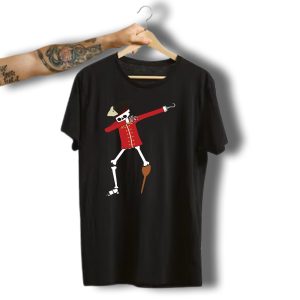 Dabbing Skeleton Pirate With Hat And Hook Halloween Dab T-Shirt
