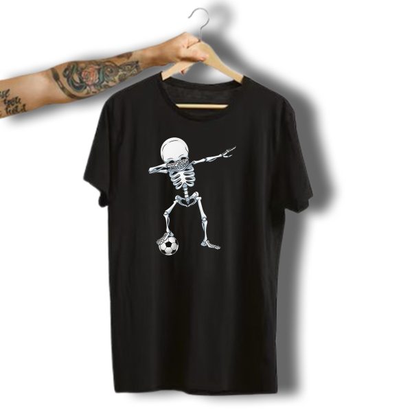 Dabbing Skeleton Soccer Halloween Boys Fun Dance Mood T Shirt 1 t shirt 1