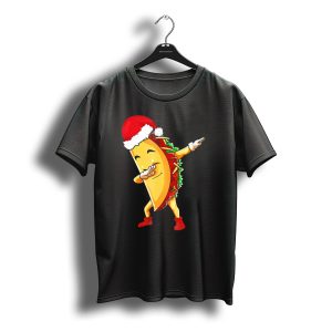 Dabbing Taco Santa Christmas Pajama Holiday Dance T-Shirt