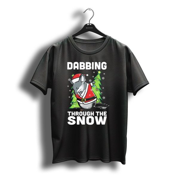 Dabbing Through The Snow Chinchilla Santa Christmas Tree T Shirt t shirt 1