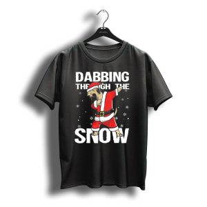 Dabbing Through The Snow Christmas Bullmastiff Santa Clau T-Shirt