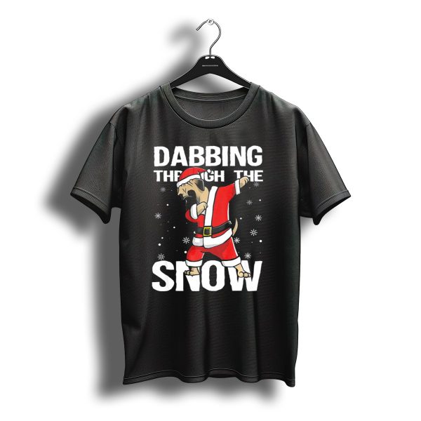 Dabbing Through The Snow Christmas Bullmastiff Santa Clau T Shirt t shirt 1