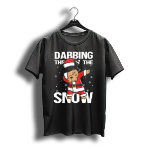 Dabbing Through The Snow Christmas Yorkshire Terrier Santa T-Shirt